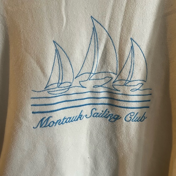 Wild Fable White and Blue Crewneck Sweater - Picture 2 of 3